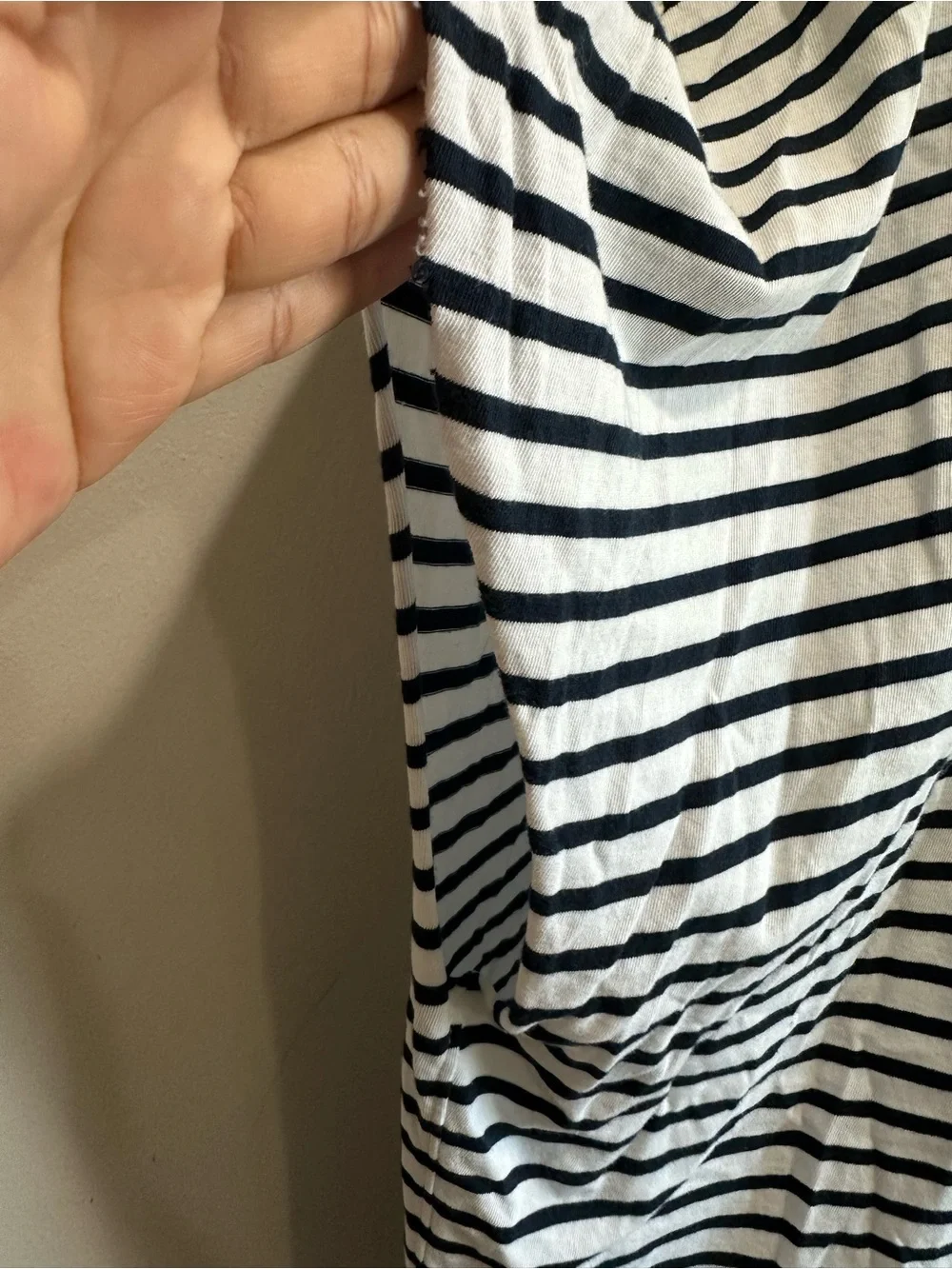 Frank & Eileen Black and White Striped Midi Dress 100%Cotton
